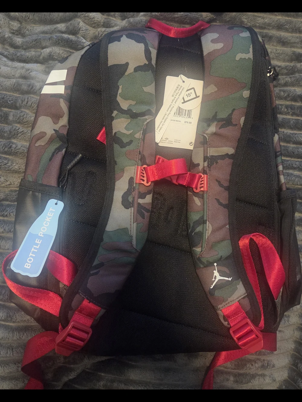 Jordan Camo Backpack in Green, Brown, Black